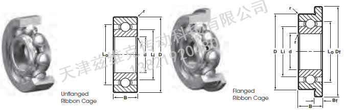 NHBB SSR-1650X 深溝球軸承圖紙
