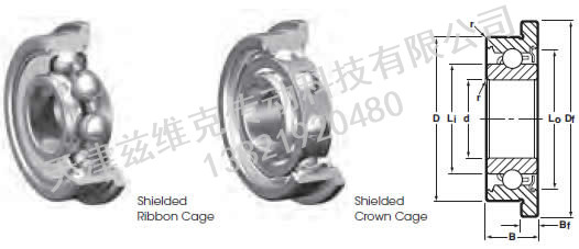 NHBB SSRIF-814ZZ 深溝球軸承圖紙